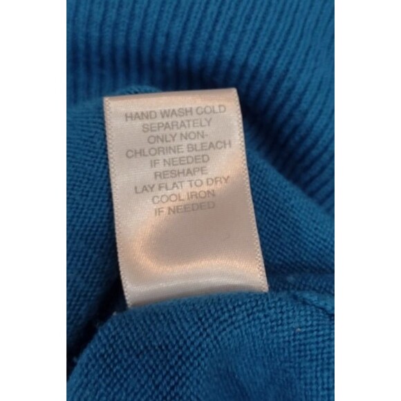 Christopher & Banks Sweater Large Womens Blue Ombré Cowl Neck Lightweight - Picture 12 of 12